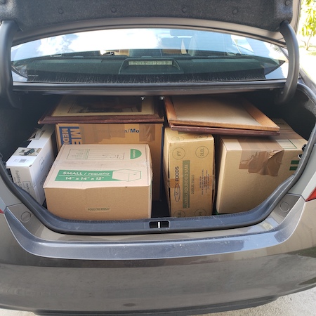 Can You Put stuff in a car before shipping?